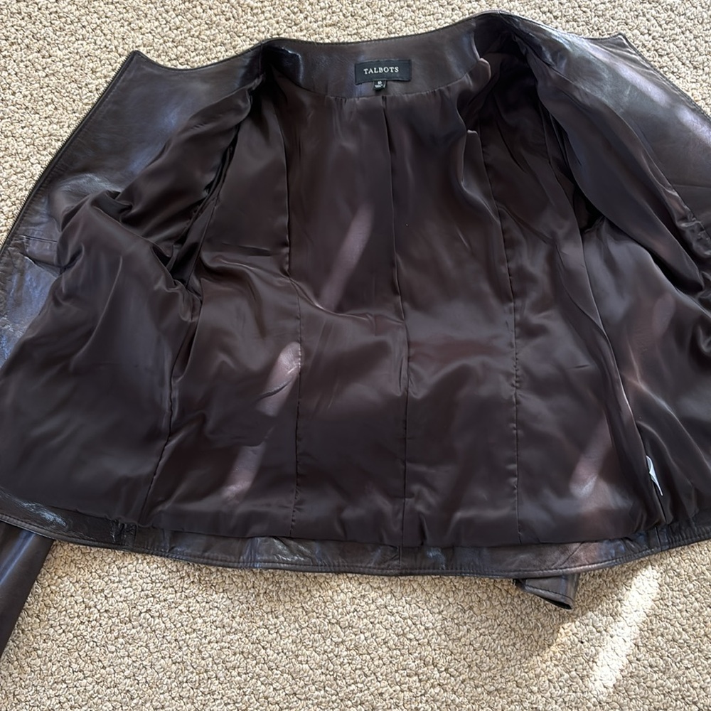 Talbots Lambskin Leather Jacket size 10 - Picture 6 of 8